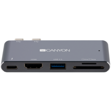 CANYON hub DS-5 5in1 Thunderbolt 3 4k Sp... 629203 CNS-TDS05DG на топ цена - PIC.bg  CANYON hub DS-5 5in1 Thunderbolt 3 4k Sp... 629203 CNS-TDS05DG на топ цена - PIC.bg