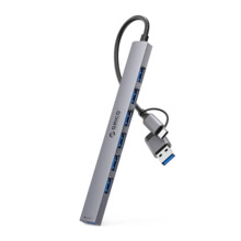 Orico HUB USB-C/USB-A 7 port - USB3.0 x 1 792041 YSA2-U3-GY на топ цена - PIC.bg  Orico HUB USB-C/USB-A 7 port - USB3.0 x 1 792041 YSA2-U3-GY на топ цена - PIC.bg