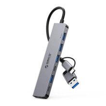 Orico HUB USB-C/USB-A 7 port - USB-C x 2 809399 YSA7-U3-GY-BP на топ цена - PIC.bg  Orico HUB USB-C/USB-A 7 port - USB-C x 2 809399 YSA7-U3-GY-BP на топ цена - PIC.bg