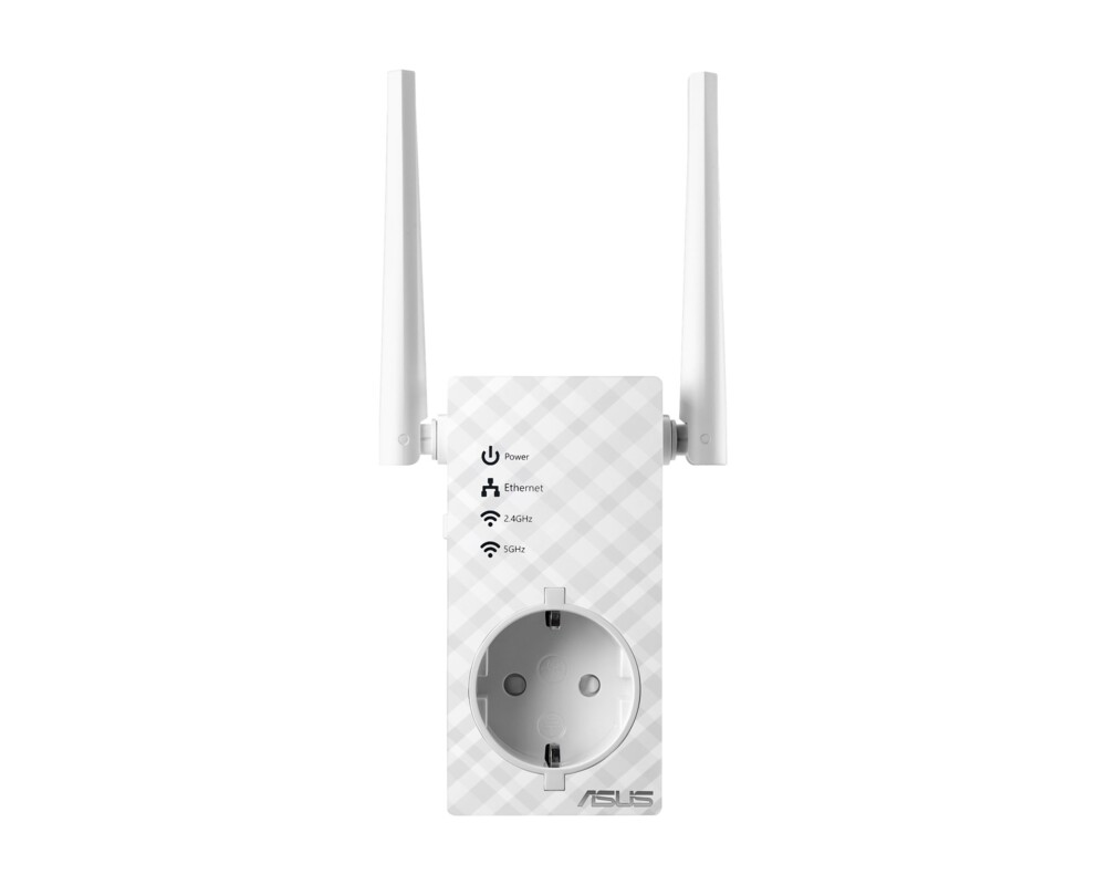 Безжичен усилвател ASUS RP-AC53 Dual-Band Wireless AC750 Passthrough Range Extender with External Antenna signal indicator AP and Media Bridge mode Безжичен усилвател ASUS RP-AC53 Dual-Band Wireless AC750 Passthrough Range Extender with External Antenna signal indicator AP and Media Bridge mode