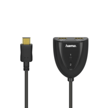 Превключвател 2 в 1 HDMI, 2 x HDMI женско - HDMI мъжко, Черен 445074 HAMA-205161 на топ цена - PIC.bg  Превключвател 2 в 1 HDMI, 2 x HDMI женско - HDMI мъжко, Черен 445074 HAMA-205161 на топ цена - PIC.bg