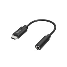 Аудио адаптер HAMA, USB-C мъжко - 3.5 mm аудио жак женско, Стерео, Черен 484154 HAMA-200318 на топ цена - PIC.bg  Аудио адаптер HAMA, USB-C мъжко - 3.5 mm аудио жак женско, Стерео, Черен 484154 HAMA-200318 на топ цена - PIC.bg