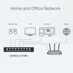 Switch (Комутатор) TP-Link LS108G 8-портов 10/100/1000 Mbps 3 Switch (Комутатор) TP-Link LS108G 8-портов 10/100/1000 Mbps 3