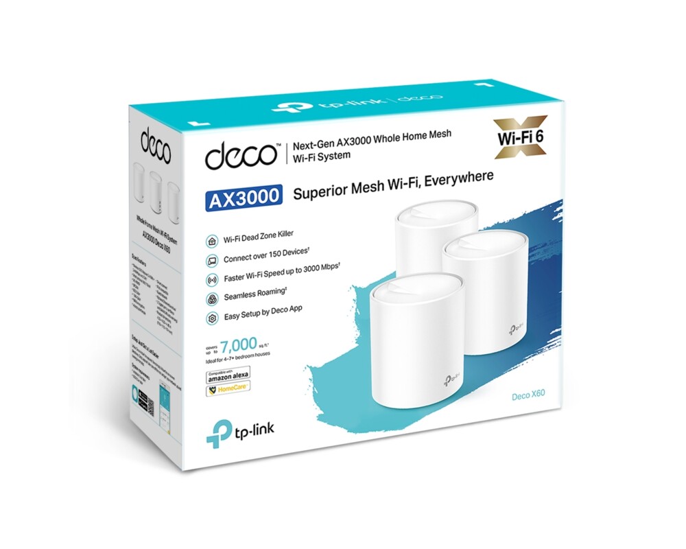 Рутер TP-Link Deco X60(3-pack) AX3000 4 Рутер TP-Link Deco X60(3-pack) AX3000 4